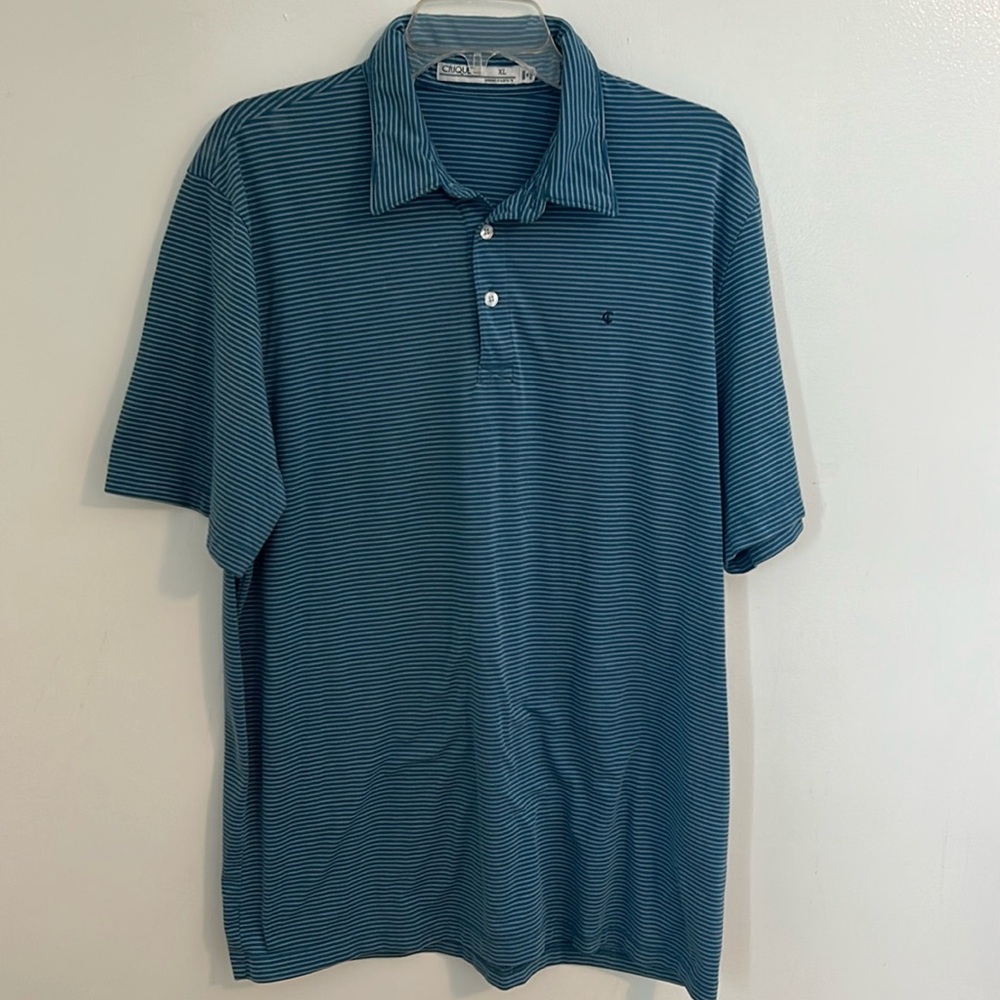 Criquet Light Blue and Dark Blue Polo Shirt Pima Cotton Blend Size XL.